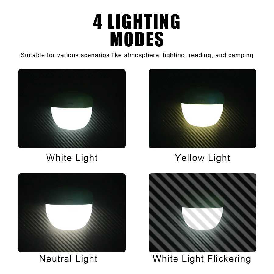 Outdoor LED Camping Lights Rechargeable Portable Night Lamps Built in Battery Emergency Tent Hanging Light Emergency Men Gift M251115