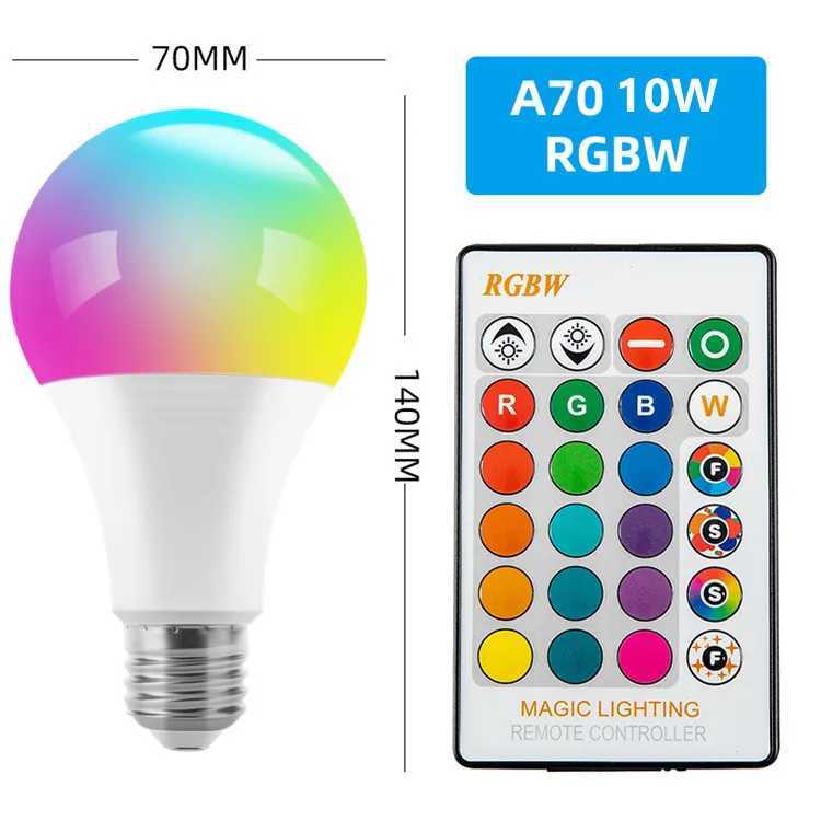 16 Colors RGB Bulb LED Multicolor Bulb E27 Base 220V Household Lighting Dimmable 24 Key Remote Control Atmosphere Neon Light C251115
