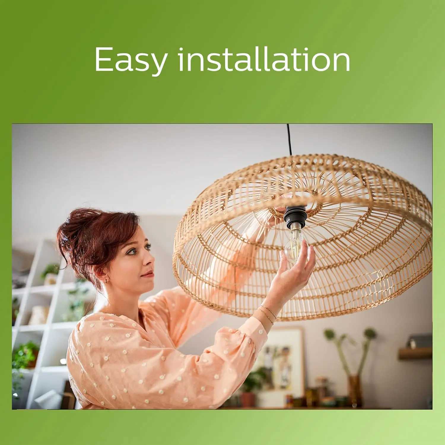 Philips 4pcs UltraEfficient E27 LED Filament Clear A60 Bulbs 25W 4W Lamps Glass LED White Color Light 50000 Hours EyeComfort C251115