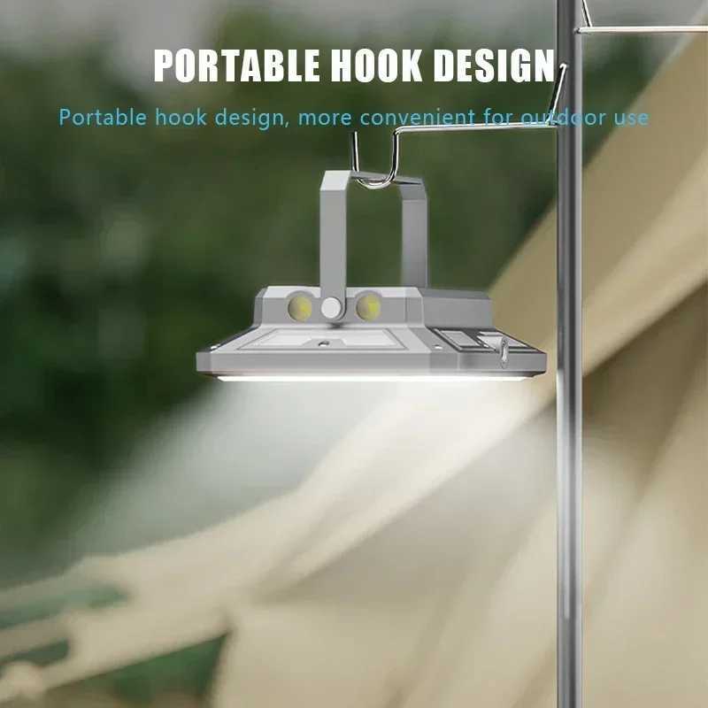 LED Camping Tent Light Rechargeable Searchlight High Power Outdoor Emergency Lighting Waterproof Portable Hanging Night Lamps M251115