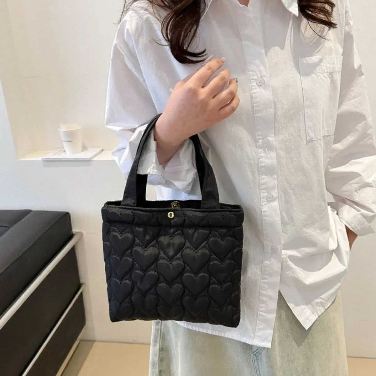 Large-Capacity Personalised Elegant Tote Bag Korean-Style Girlish Literary Solid-Colour Student Handbag Single-Shoulder BagW251115