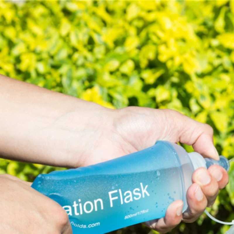 Outdoor Mountaineering Portable Sports Soft Water Bottle Lightweight Folding TPU Soft Water Bottle Running Drinking WaterW251114