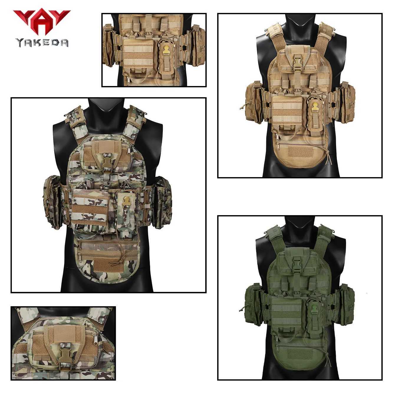 YAKEDA four metal buckle hunting vest has multiple pockets. XJ251114