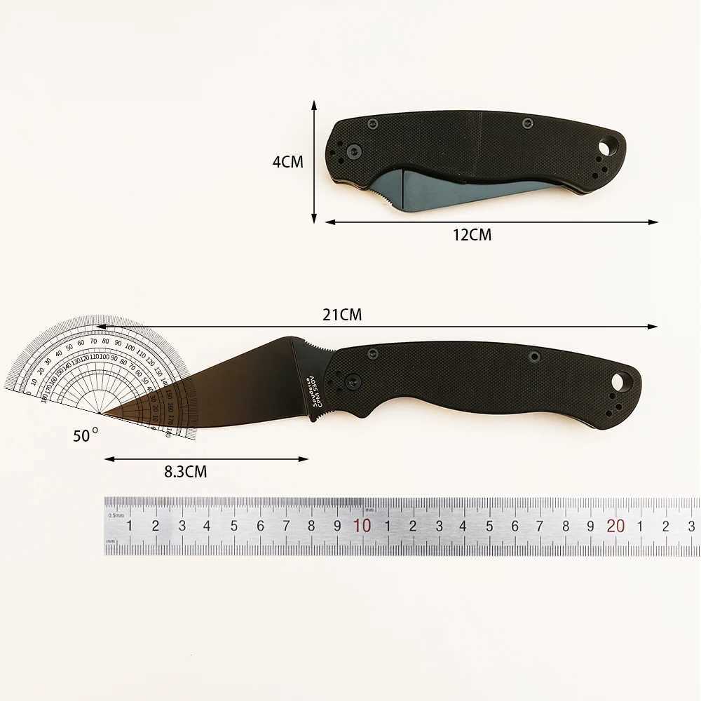 C81 Pocket Folding Knife CPM-S30V Blade G10 Handle Outdoor Military Tactical Survival Knife Hunting Self Defense EDC Tool Z250415