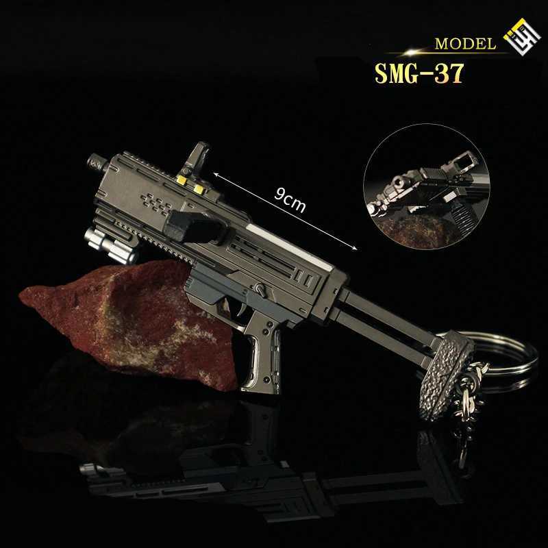 Mini Gun Model Keychain Weapon G36c MK47 M500 81-1 P320-M17 M92A1 M16A4 Boys Bag Keychain Mens Gift Series M250415