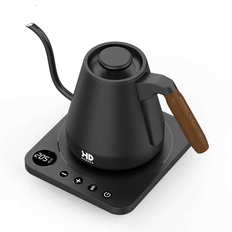 800ml Electric Kettle Gooseneck Hand Brew Coffee Pot Jug Thermo Pot Temperature-Control Heating Water Bottle Smart Teapot 220V Y251114