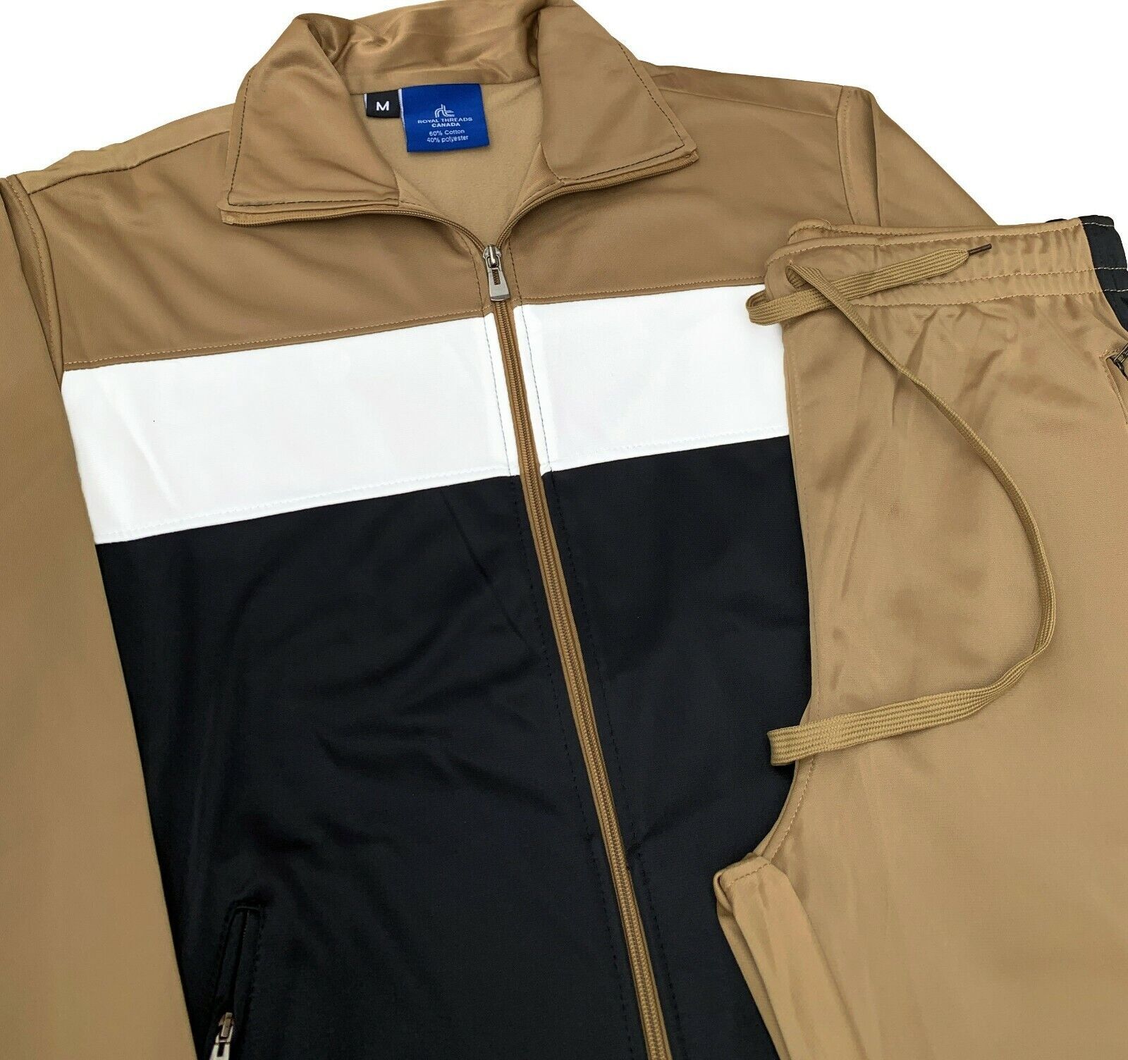 2-piece Men's CoraleBlock Full Tracksuit Zip up Jacket & Track pant Outfit &