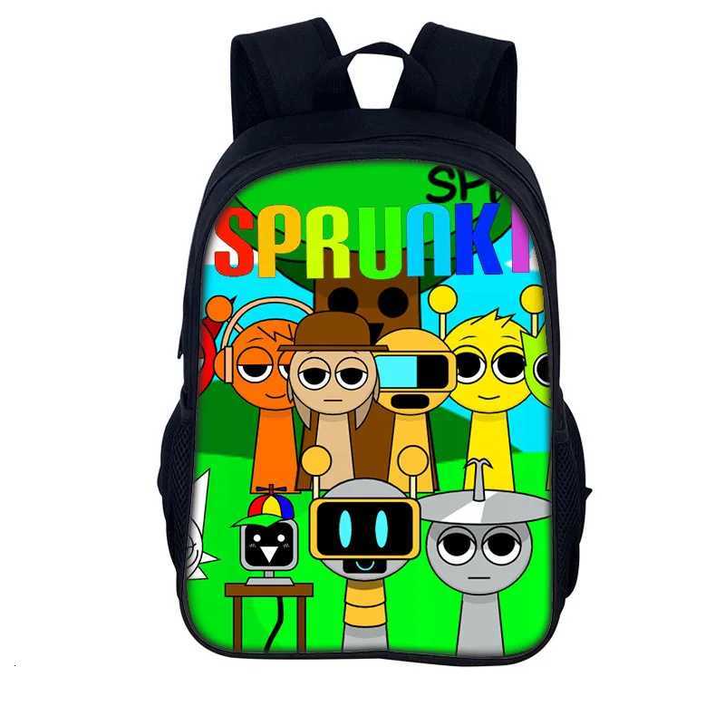 Sprunki School Backpack Bag Incredibox Sprunki School Bag Backpack Mochila Sprunki Student Back Pack Bag Christmas GiftW251114