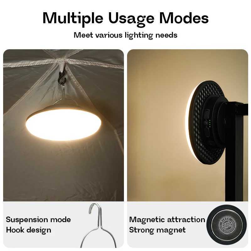 MOSLIGHTING 6000mAh Rechargeable Camping Lantern 48W Portable Flashlight LED Camp Light with 3 Light Modes Outdoor Work Lighting M251115