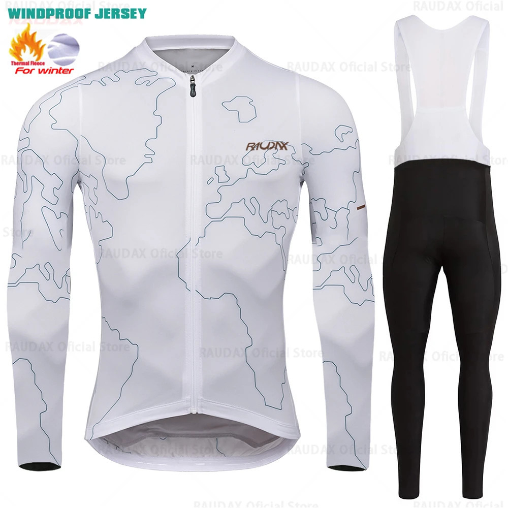 2025 Raudax Winter Cycling Thermal Fleece Clothing Sets Top Cycling Jersey Sport Bike Riding Clothing Warm Jackets For Man 250409