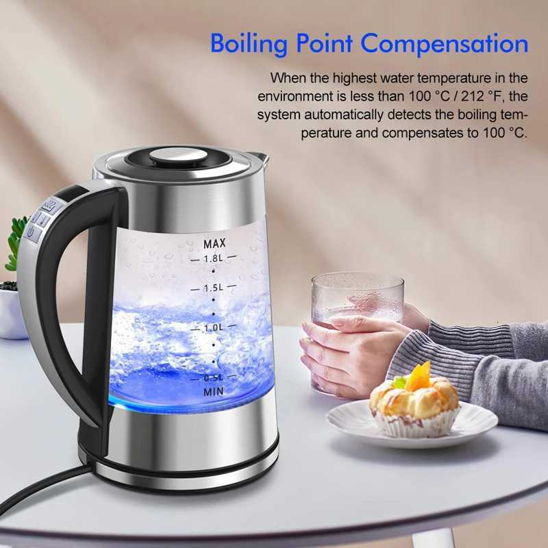 Smart Thermostatic Glass Electric Kettle 18L Capacity Automatic Thermostat Suitable for Home Office Hotel Y251114