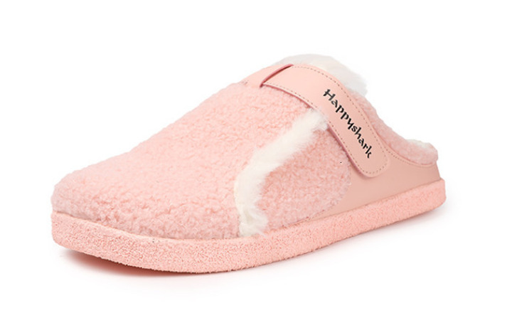 Happyshark 25 Designer Men S And Women's Half Slippers MenS Cotton Slippers Outdoor Women's Plush Cotton Shoes Warm And Anti Slip Indoor Sof