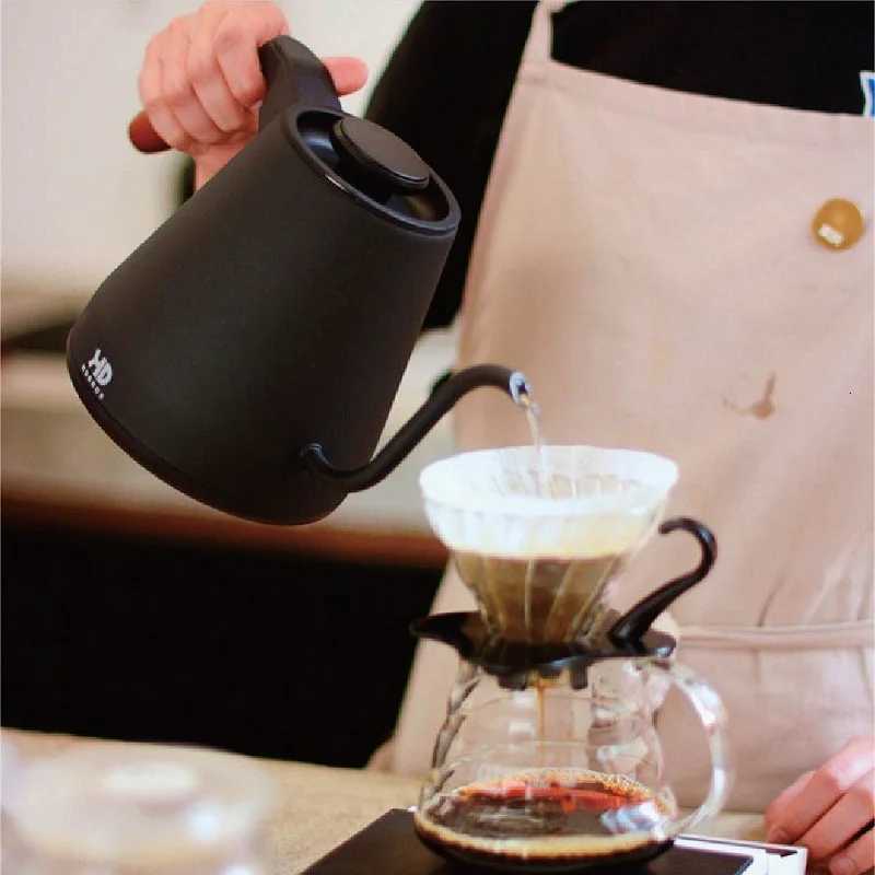 Home Electric Kettle 800ml Gooseneck Jug Hand brew Coffee Pot Thermo Pot Temperature-Control Heating Water Bottle Smart Teapot Y251114