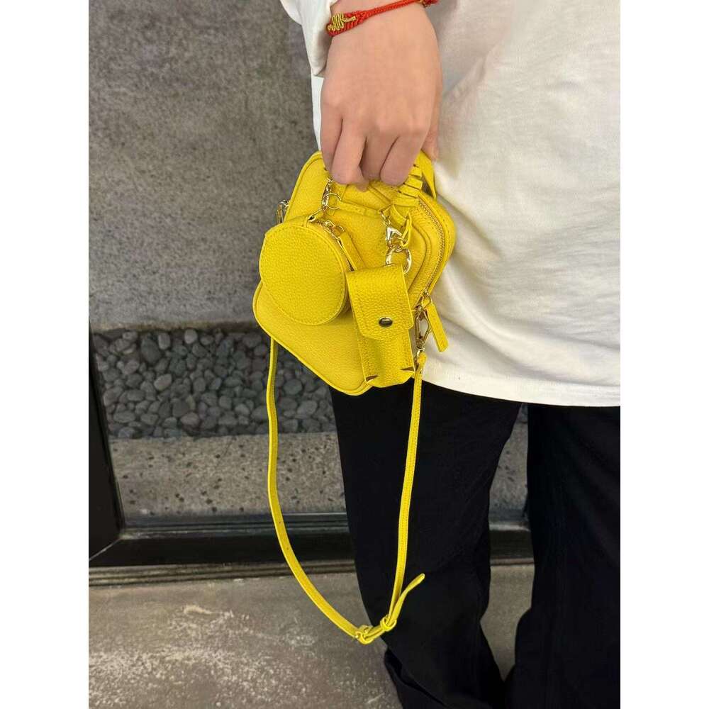 Mm Women's Bags Top Layer Cowhide New Mobile Phone Diagonal Cross Women's Versatile Casual Square Genuine Leather Change Small Bag