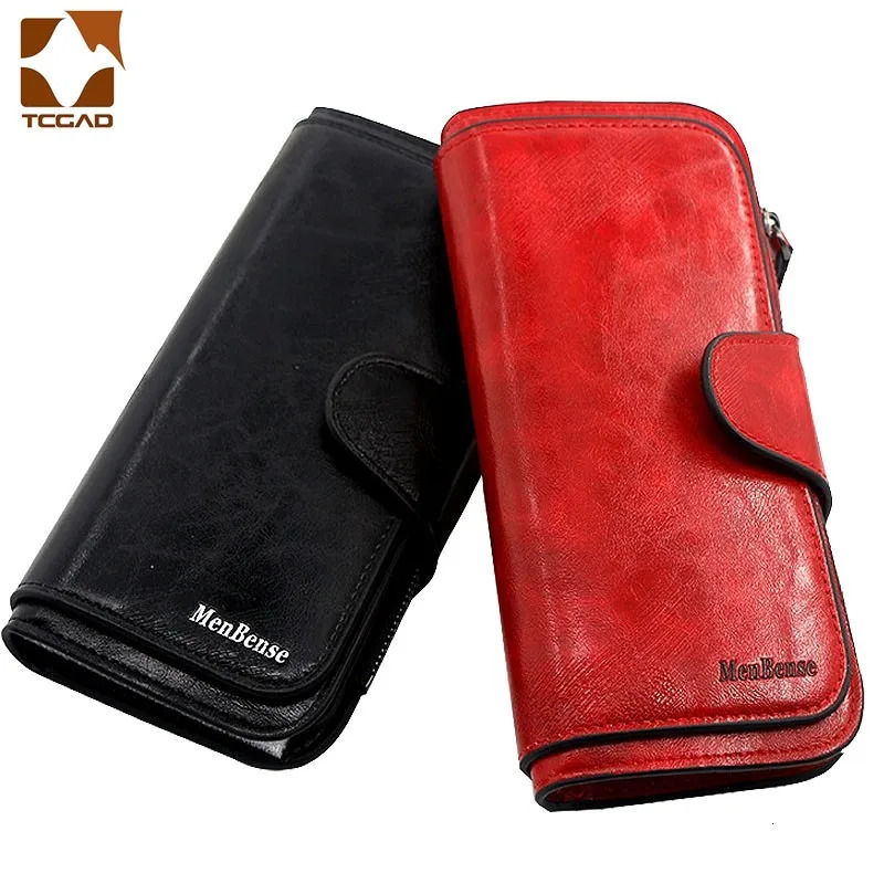 Womens wallet made of leather Wallets Three fold VINTAGE Womens purses mobile phone Purse Female Coin Purse Carteira Feminina251114ww - view 3