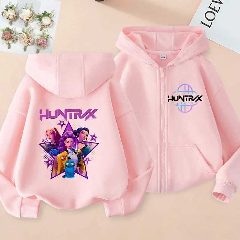 Y2k Zip Up Sweatshirts Kpop Demon Hunters Hoodie Coat Children Clothes Kid Girl Boy Sweatshirt Zipper Hoody Baby Casual Top J251115