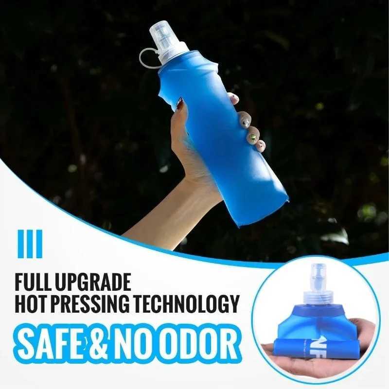 ESLNF Soft Camping Drinking Water Bottle Folding Sport Water Bag Flask Outdoor Running Cycling Hydration PackW251114