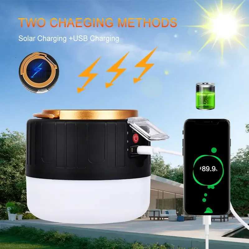 LED Camping Light USB Rechargeable Bulb High Power Outdoor Tent Lamp Portable Lantern Emergency Lighting Lights For BBQ Hiking M251115