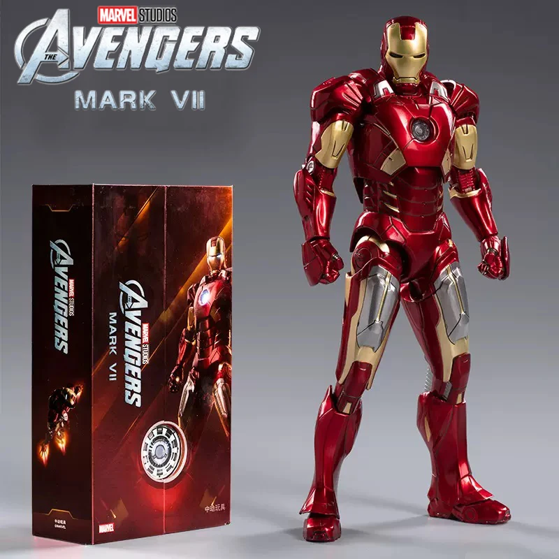 ZD Toys Marvel Official Licensed Iron Man MK7 7Inch Tony Stark Action Figure Avengers 1/10 Scale Collectible Model Kids Gifts Bulk Wholesale