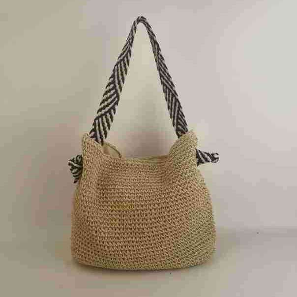 Handmade Beach Bag Lazy Wind Grass For Women's Summer 2025 New Large Capacity Single Shoulder Tote Vacation Beach Woven Bag Kq2