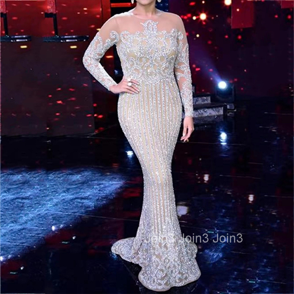 2025 New Womens Sexy Hot Stamping Long Sleeved Ball Dress Dress Long Skirt