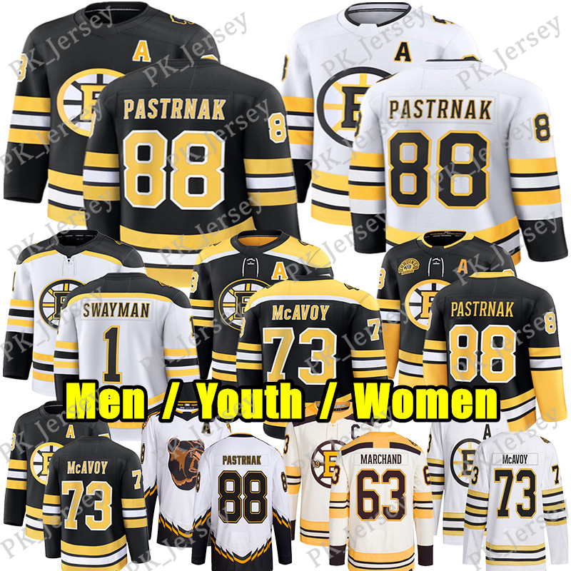 #88 David Pastrnak boston hockey jersey bruin jersey Charlie McAvoy Jeremy Swayman Morgan Geekie Viktor Arvidsson Gilmore Joonas Korpisalo Hampus Lindholm jerseys
