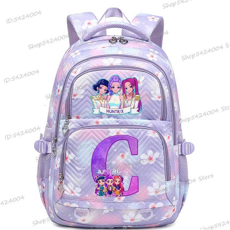 New Movie characters Childrens Schoolbag Cartoon Letter A-Z Alphabet Backpack Student Women Men Anime Kpop College Bag GiftsW251114