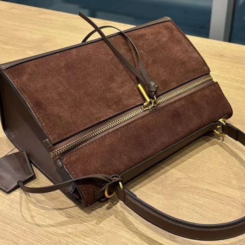 Mm Women's Bags Advanced Matte Leather Large Capacity Tote Handbag For Women, New Suede Versatile Commuting Single Shoulder Diagonal Cross Bag Tr