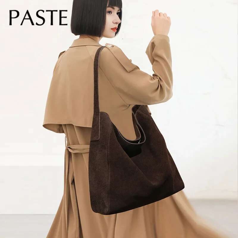 Customized for Individuals Large Capacity Winter Tote High Class Matte Suede Wool Women Handbag Coffee Kakhi Travel Shoulder Bag