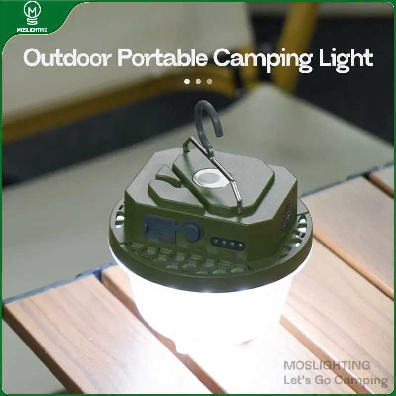 MOSLIGHTING 15W Power Camping Lantern Tent Lamp USB Rechargeable Portable Flashlight Camping Light Outdoor Hiking Night Lighting M251115