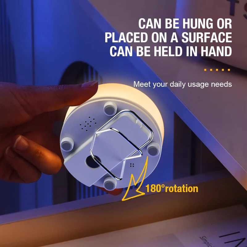 Outdoor Camping Atmosphere Light Cartoon USB Gift Bedhead Night Light Patting Light Reading Mini Lantern M251115