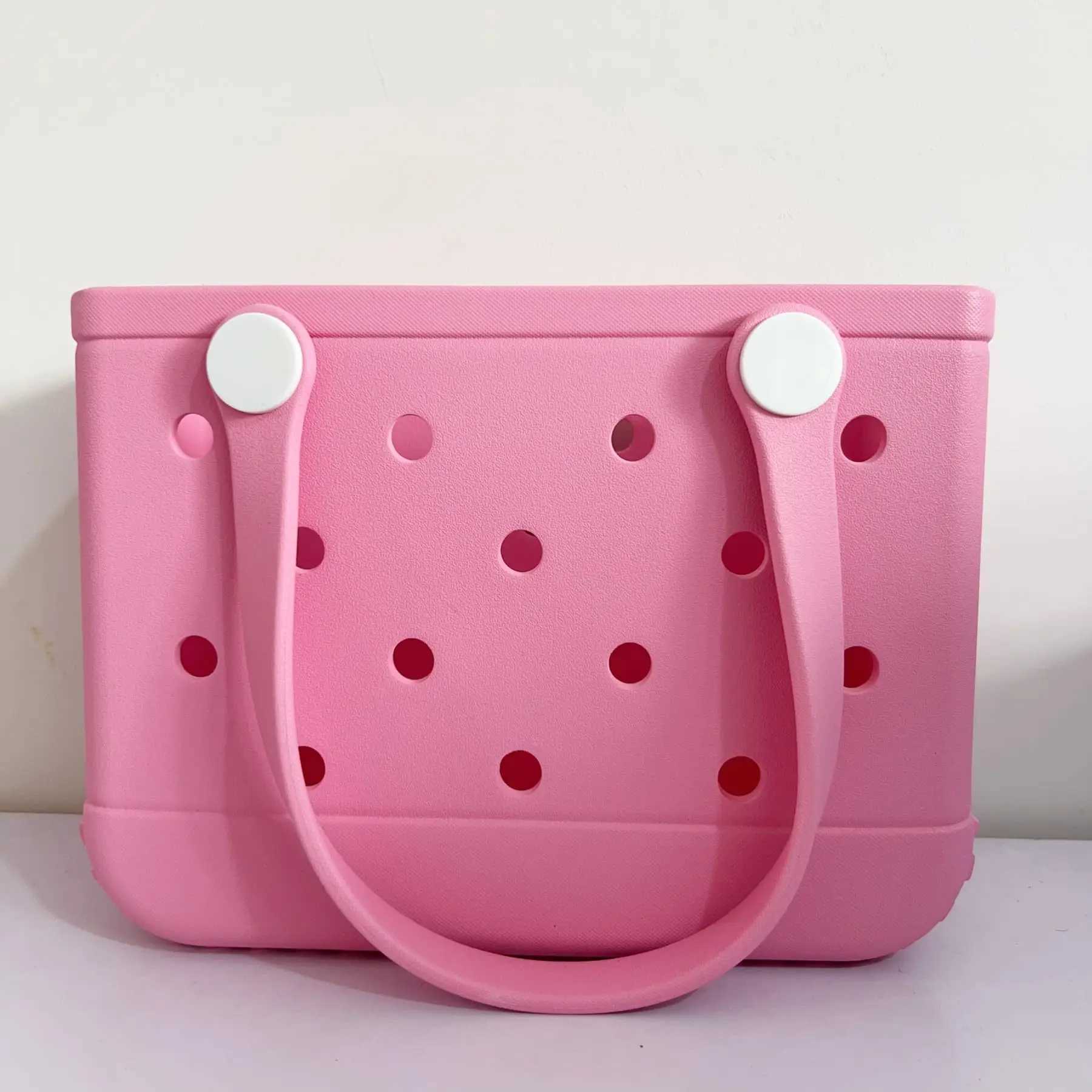 Rubber handbag small beach bag waterproof outdoor handbag washable handbag portable travel bag open tote bag W250415