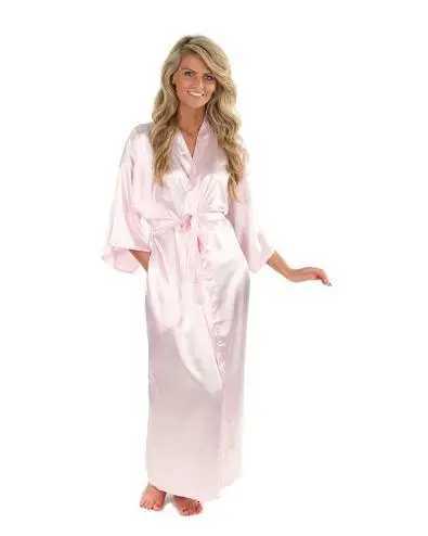 Women Silk Satin Long Wedding Bride Bridesmaid Robe Kimono Robe Feminino Bath Robe Large Size XXXL Peignoir Femme Sexy Bathrobe C251115