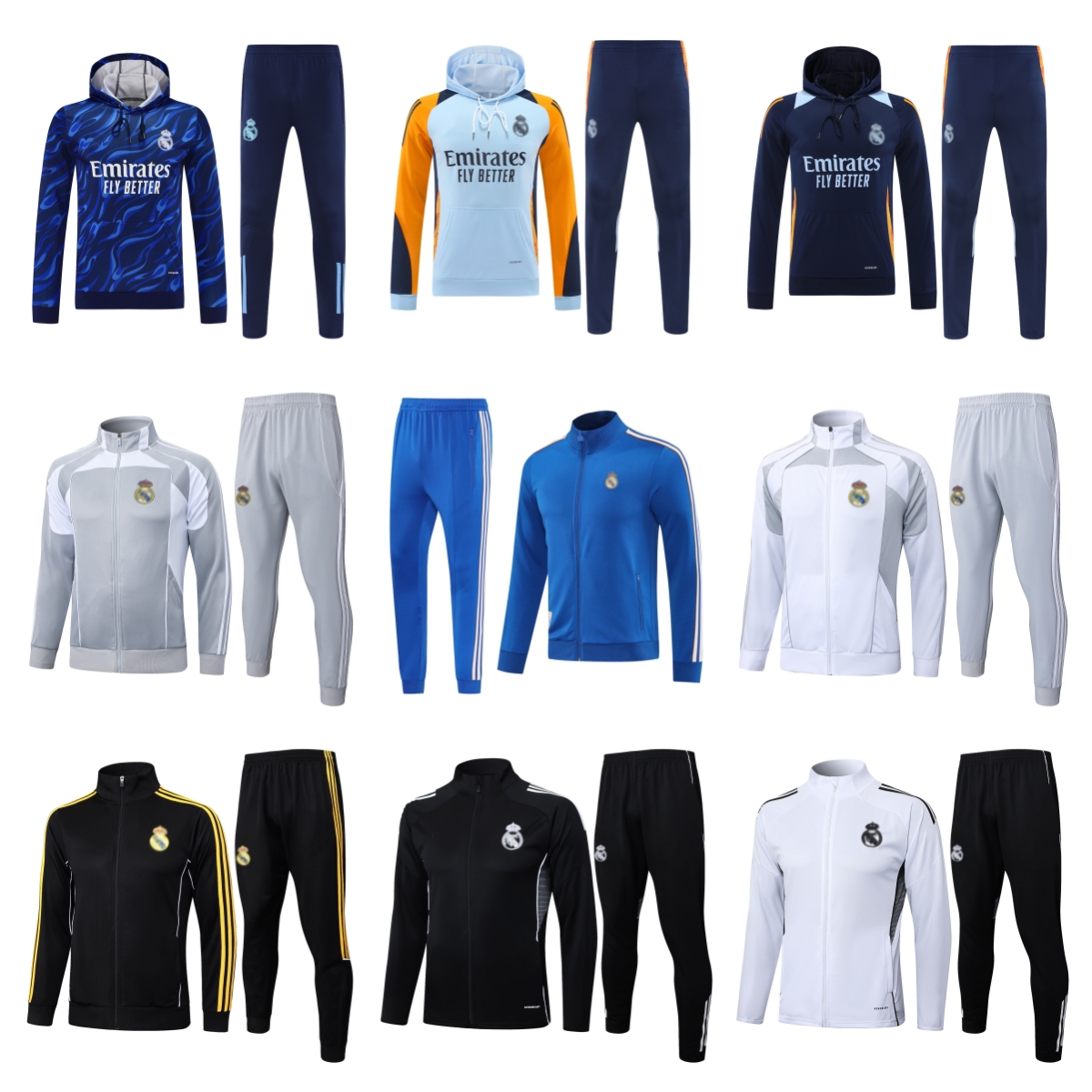 2025 2026 BELLINGHAM RealMadrids tracksuit training suit pants VINI JR MBEPPA Long Sleeves men kids football sportswear chandal futbol survetement Hooded jacket