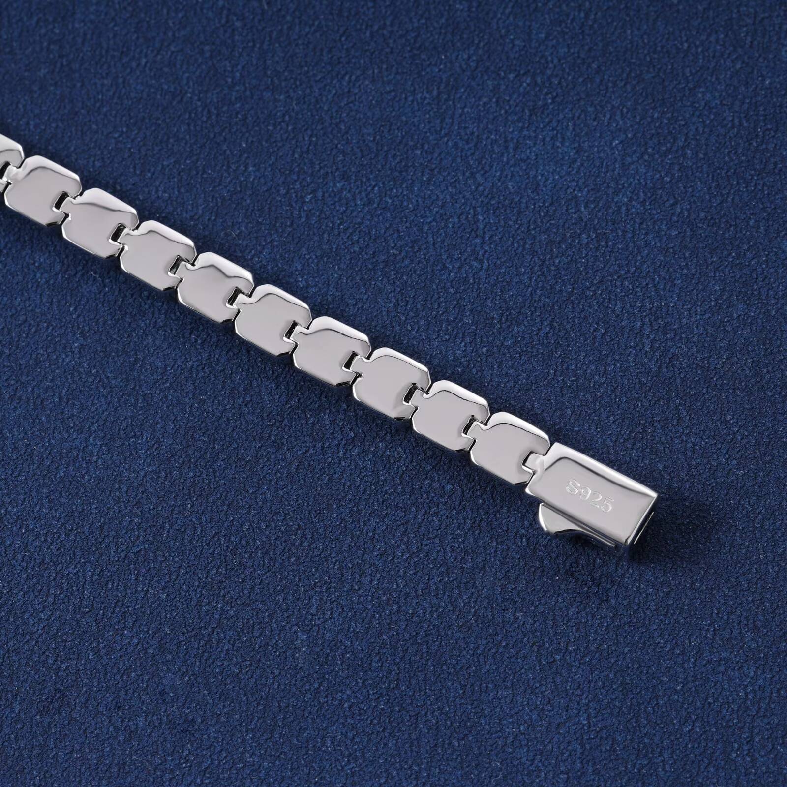 Fashion 6MM 925 Silver Hip Hop Tennis Bracelet Exquisite VVS D Moissanite Square Cluster Tennis Bracelet for Women Men