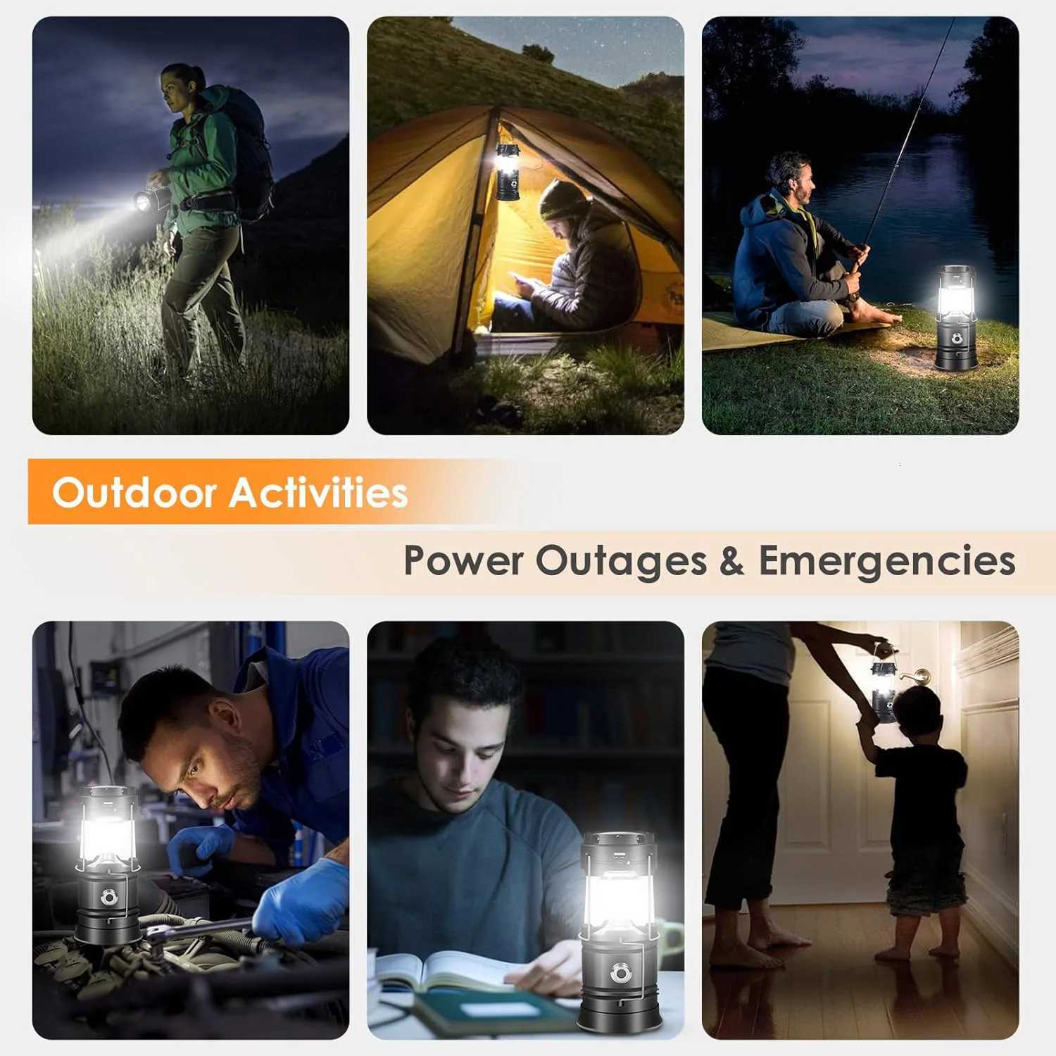 Camping Solar Camping Lamp Tent Lamp LED Portable Multifuctional Handheld Flashlight Waterproof Barn lantern Emergency Powered M251115