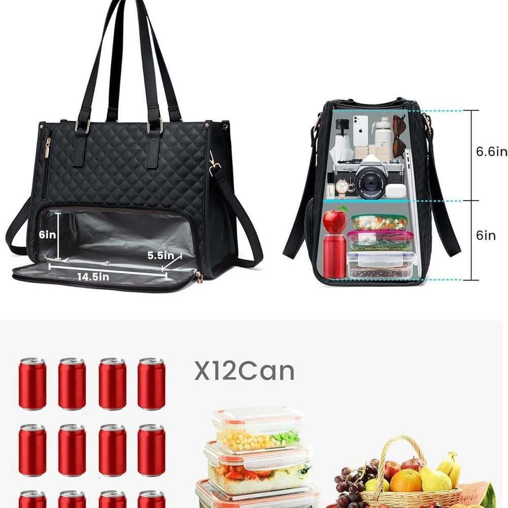 Hot sale Convenient commute new bag insulated lunch box Women's leak-proof large purse diagonal computer storage