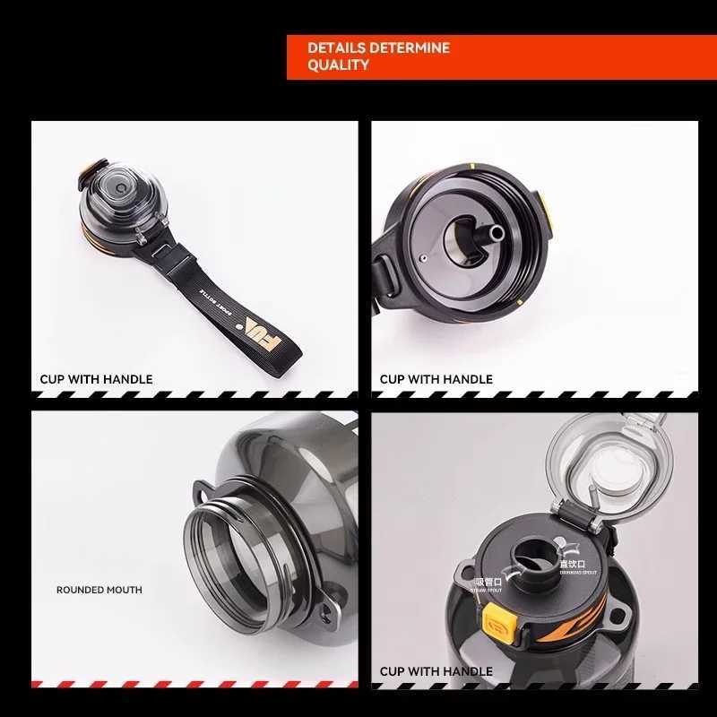 1000ml/1500ml Large Capacity Sports Water Bottle LeakProof Plastic Drinking Bottles Outdoor Travel Cycling Hiking Gym DrinkwareW251114