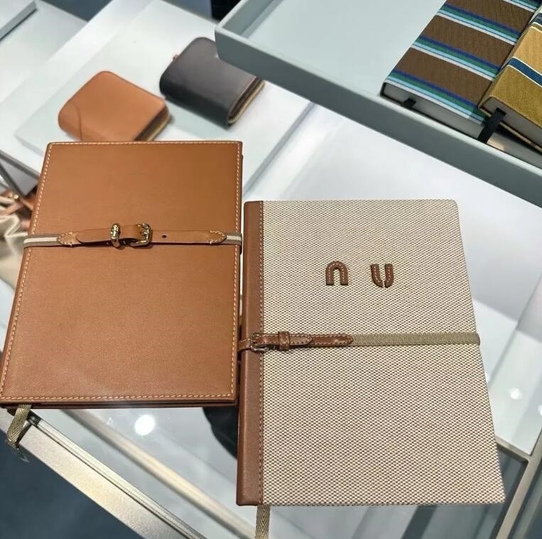 New Arrival Luxury Leather Notepads fashion brand notebook designer letter logo exquisite gift for office students teachers Travel Diary Meeting Minutes Work Plan