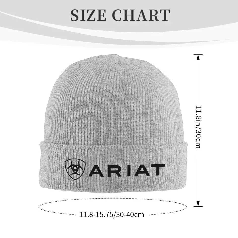Ariat-Emblem Beanie Hats Skullies Beanies Men Women Street Y2K Elastic Caps Autumn Winter Gym Pattern Bonnet HatsT251115