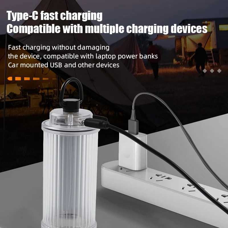 NEW 38 Explore USB Rechargeable Flashlight Mini LED Camping Lantern with Base 3000mAh Battery Outdoor Light M251115