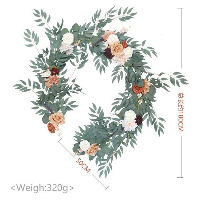 Cross-border Spot Simulation Rose Vine Table Flower Hotel Decoration Banquet Vine Wreath Decoration Wedding Arch FlowerM251115