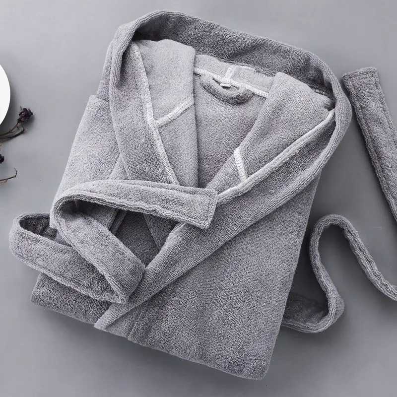 Bathrobe 100 Cotton Hooded Women Long Sleeve Open Front Robes Christmas Robe Sleepwear Homewear Kimono robe White Winter C251115