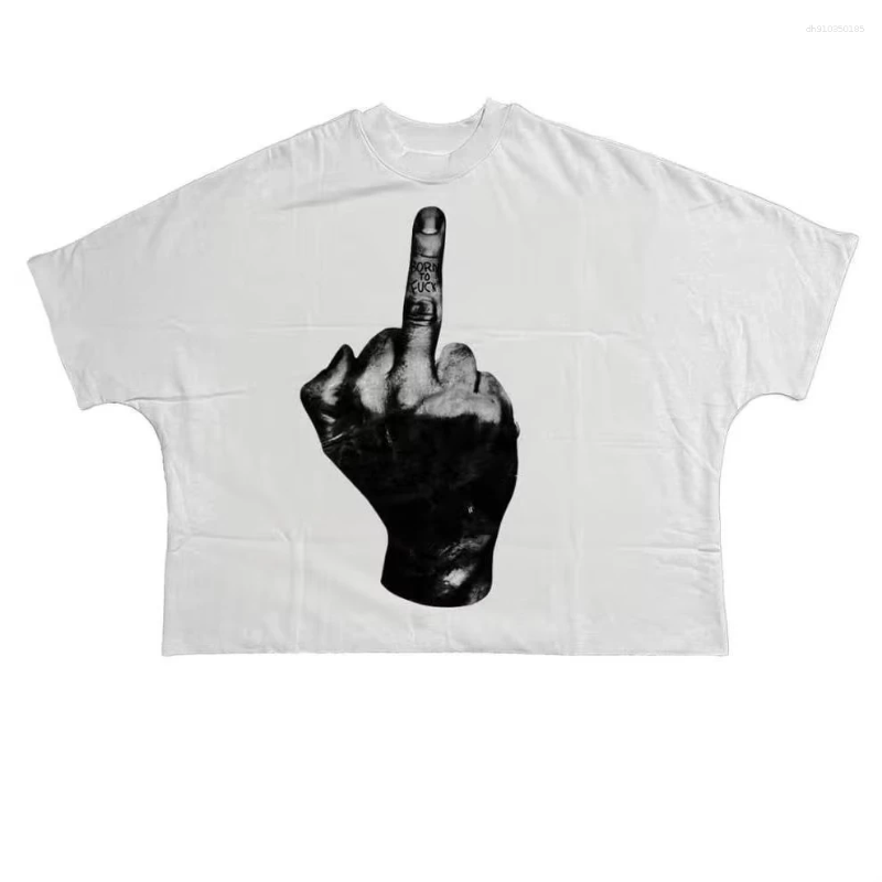 Mens T Shirts American Retro Skull Hip-hop And Womens Loose Trendy Brand Casual Street Cotton Heavy Short-sleeved Printed T-shirt