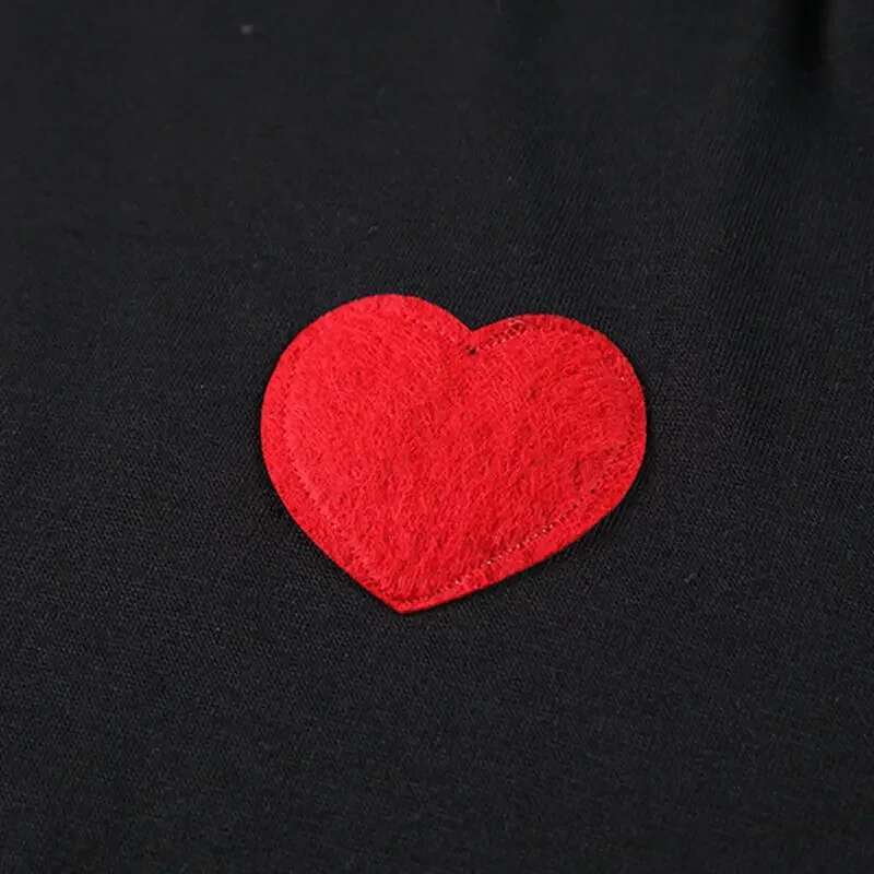 Woman T-shirts 2022 New Summer Cotton Chiffon Tops Casual Short Solid O-Neck Heart Girls T-shirt Y2k Top