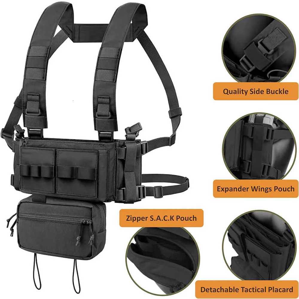 Chest Rig Multifunctional CS Field Molle Dangler Pouch Camouflage Training Vest Outdoor Camping Match Pack Hunting Entertainment XJ250730XJ251114