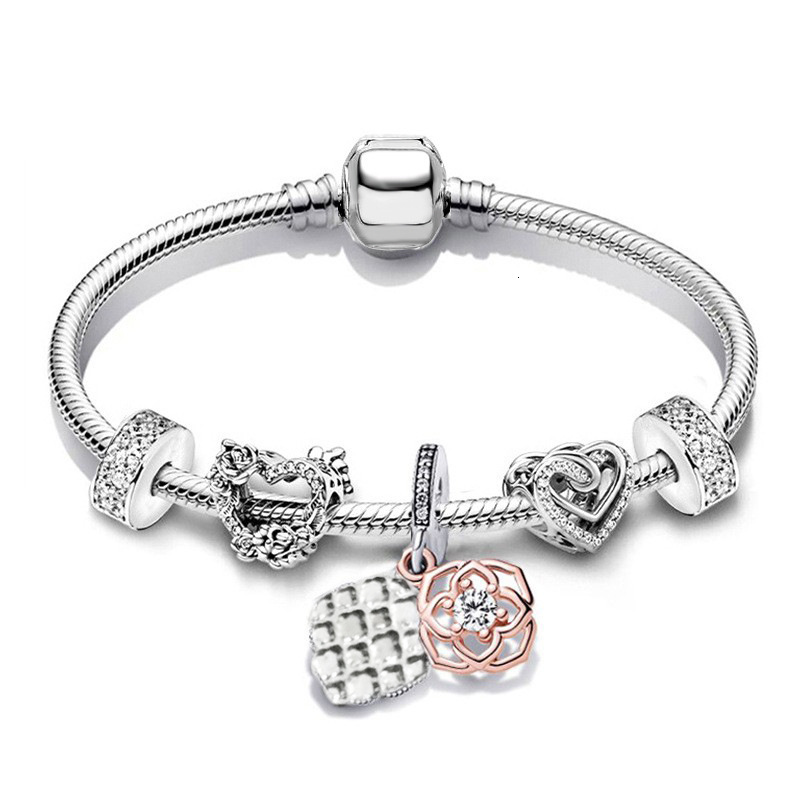 Customized Stainless Steel Pandoraer Snake Chain Bracelet Puerto Rico Jewelry Accessories Gift Womens Charm Bracelet 250109