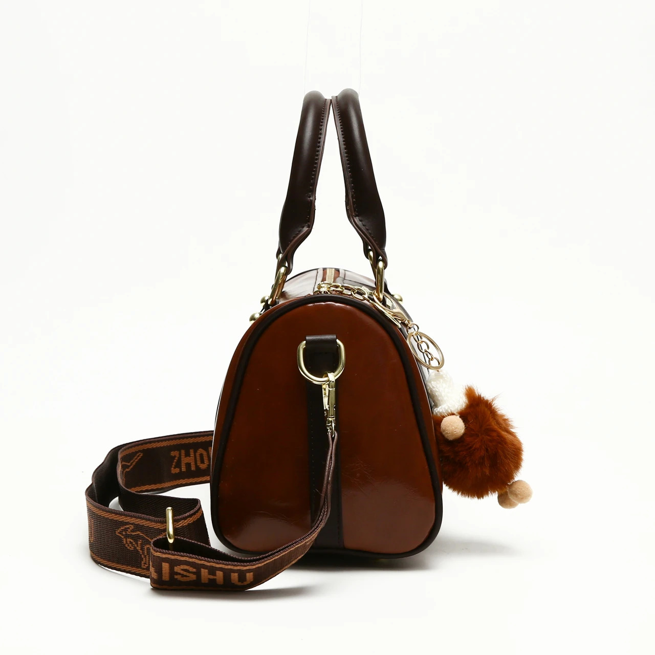 Womens fashionable pillow shoulder bag large capacity PU leather cross body handbag convertible space handbag 250410