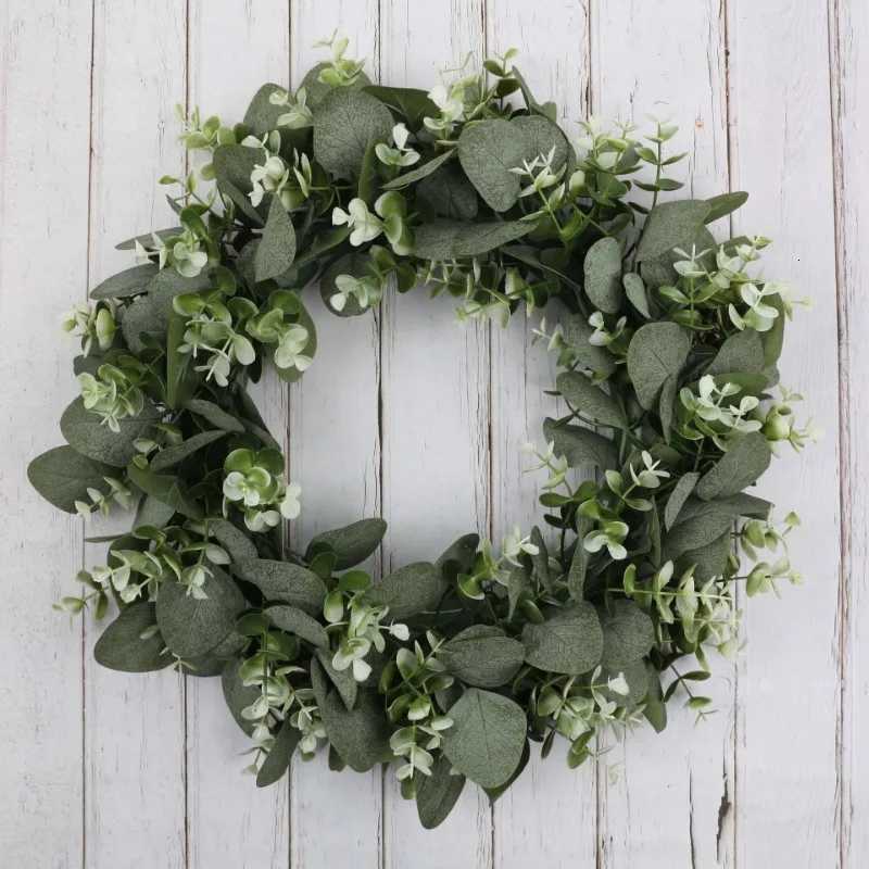 Eucalyptus Wreath Flowers Gifts DIY Rattan Creative Artificial Garland Hanging Pendants Wedding Decoration Home Party DecorM251115