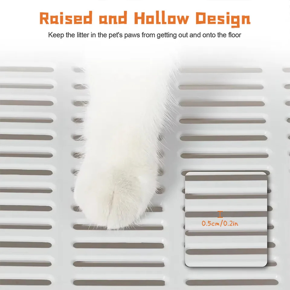 Foldable Cat Litter Box Top Entry Enclosed Anti-Splashing Cat Toilet with Scoop Cleaning Brush 250414